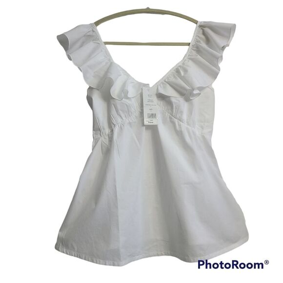 FRENCH CONNECTION Azana Ruffle Empire Top SIZE 6 - Picture 3 of 14